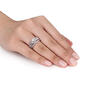 Loveblooms&#8482; White Gold Diamond Halo Bridal Ring Set - image 4