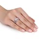 Loveblooms™ White Gold Diamond Halo Bridal Ring Set - image 4