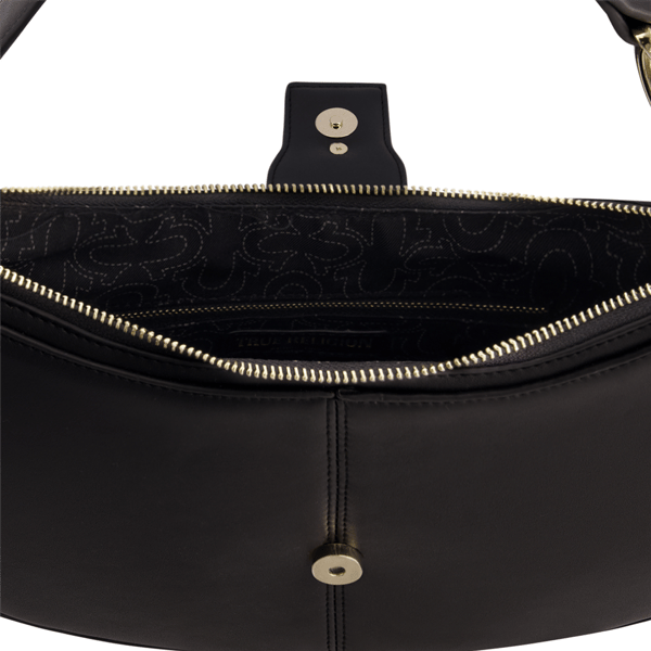 True Religion Horseshoe Strap Crescent Hobo Bag