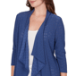 Petite Hearts of Palm Smooth Sailing Eyelet Cascade Cardigan - image 5