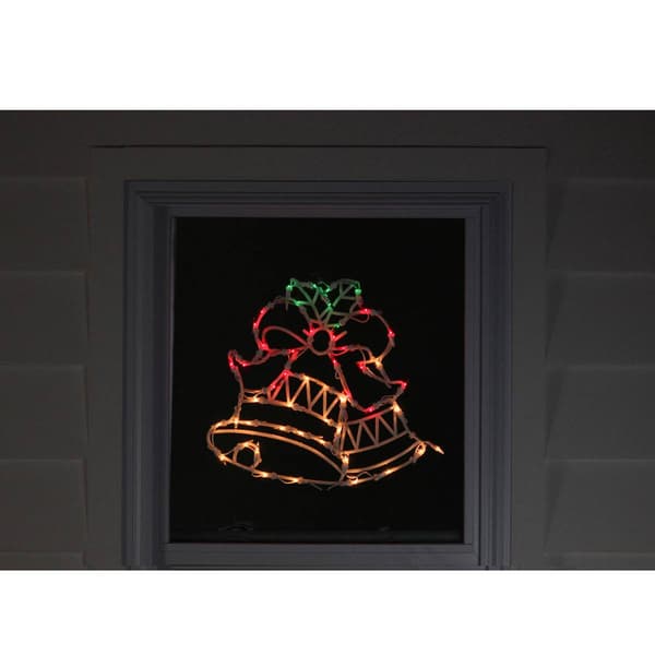 Northlight Seasonal 18in. Pre-Lit Bell Christmas Silhouette