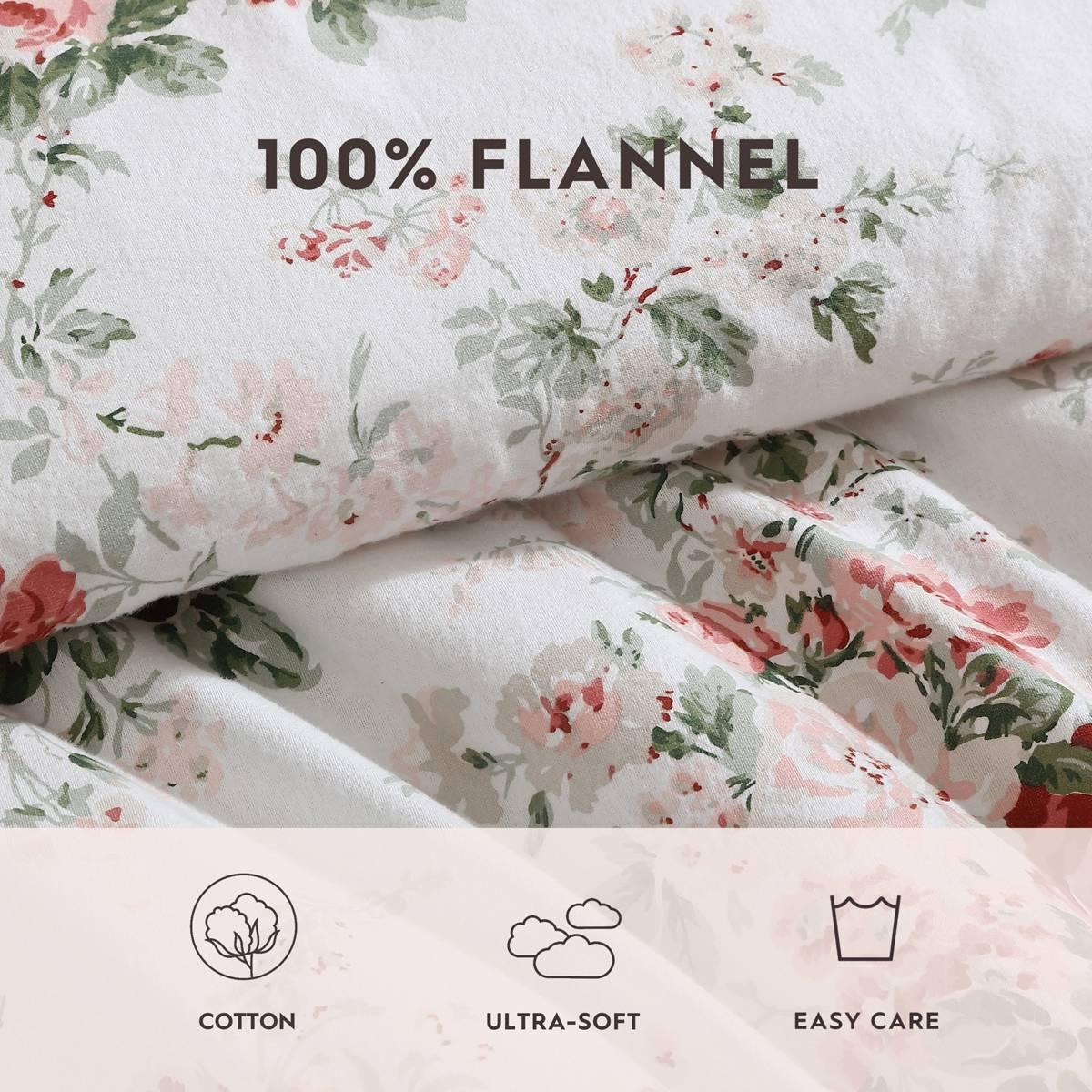 Laura Ashley Ashfield Cotton Flannel Comforter Set