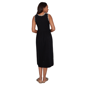 Petite Ruby Rd. Tropical Noir Sleeveless Scallop Trim Midi Dress - image 1