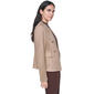Womens Tommy Hilfiger Long Sleeve Button Details Suede Blazer - image 3