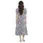 Womens MSK Elbow Sleeve Print ITY Half Zip Midi Dress - image 2