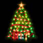 Northlight Seasonal Christmas Tree w/ Presents Window Décor - image 2