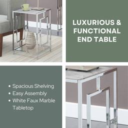 Convenience Concepts Town Square Chrome End Table