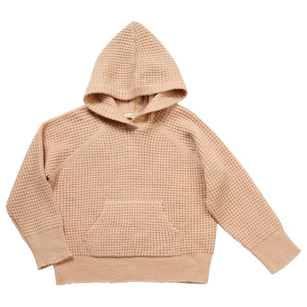 Jessica Simpson Long Sleeve Hooded Soft Waffle Knit Sweater - image 