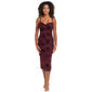 Juniors Madden Girl Burnout Velvet Cowl Neck Floral Midi Dress - image 1