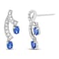 Haus of Brilliance 14kt. White Gold Blue Tanzanite Stud Earrings - image 4