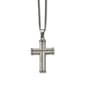 Mens Gentlemens Classics&#40;tm&#41; Textured Steel Fancy Cross Necklace - image 1