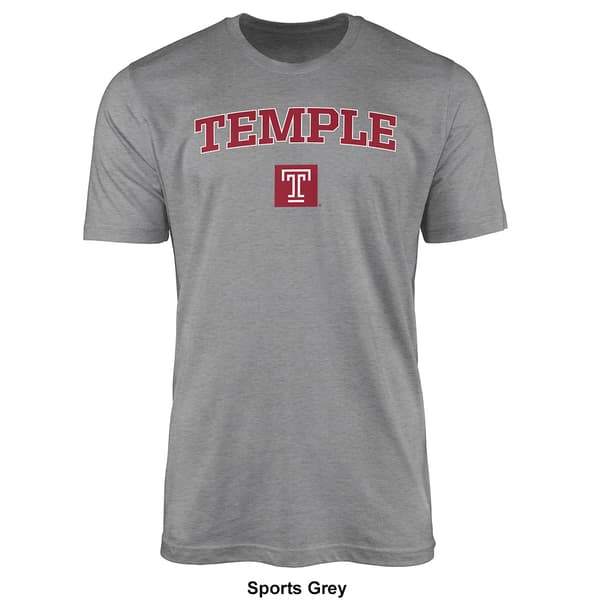 Mens Temple University Pride Mascot Short Sleeve College T-Shirt