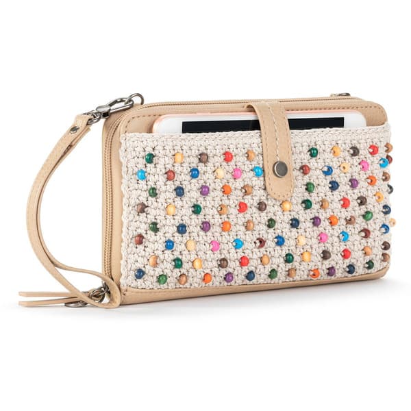 The Sak Iris Large Crochet Smartphone Crossbody - Multi Beads