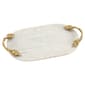 9th & Pike(R) White Marble and Aluminum Serving Tray - image 1