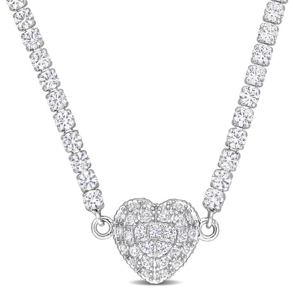 Sophia B 17 1/2ctw. Created White Sapphire Collar Necklace