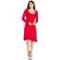 Womens 24/7 Comfort Apparel Long Sleeve Flared Mini Dress - image 3