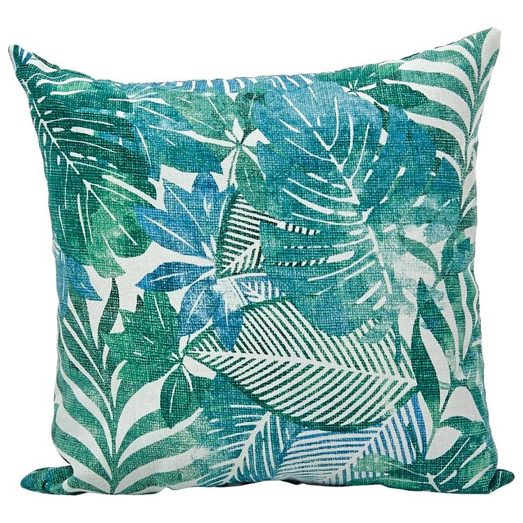 Jordan Manufacturing Leaves Pillow - Blue/Green