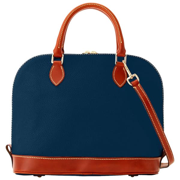 Dooney & Bourke Pebble Grain Zip Satchel - Midnight Blue