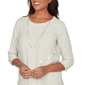 Womens Alfred Dunner Vintage Charm Asymmetrical Hem Blouse - image 5
