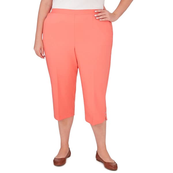 Plus Size Alfred Dunner Neptune Beach Solid Capri Pants Boscov S