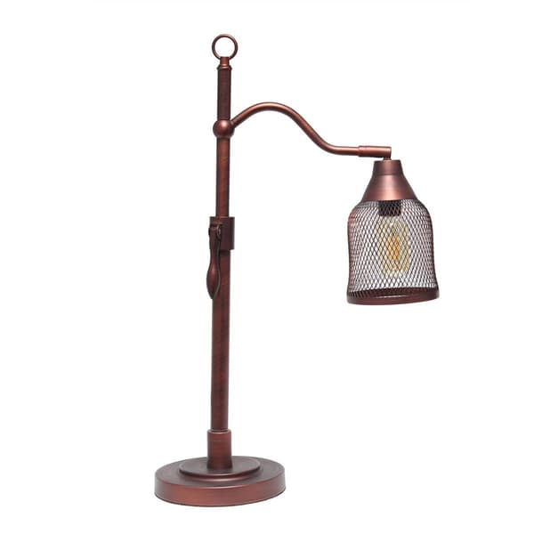 Lalia Home Studio Loft Vintage Arch Table Lamp w/Iron Mesh Shade