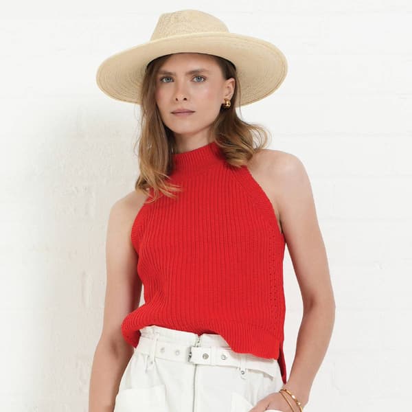 Womens MNK Rib Knit Sweater Tank Top - image 