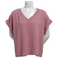Womens Lexington Ave Solid Cozy Rib Dolman Sleeve Tee - image 1