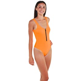 Juniors YMI&#40;R&#41; Body Surf Zip One Piece Swimsuit