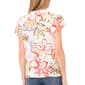 Womens Cece Flutter Sleeve Split Neck Floral Doodle Blouse - image 2