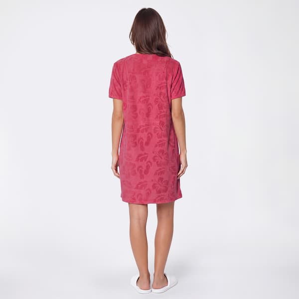 Womens Jasmine Rose Short Sleeve Flip Flop Flower Zip Robe - image 
