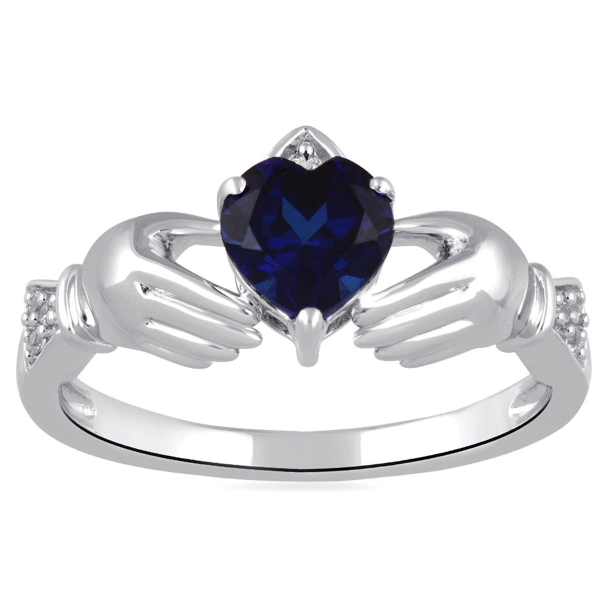 Gemstone Classics™ Sterling Silver Created Sapphire...