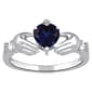 Gemstone Classics&#40;tm&#41; Sterling Silver Created Sapphire Claddagh Ring - image 1