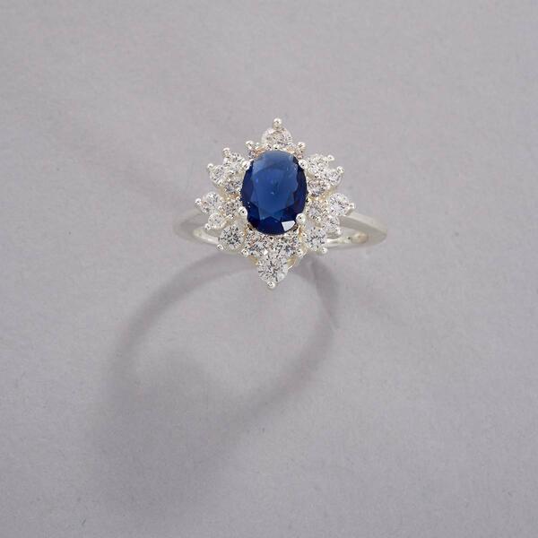 Ashley Cooper&#40;tm&#41; Crystal & Cubic Zirconia Montana Stone Flower Ring - image 