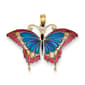 Gold Classics&#40;tm&#41; 14kt. Stained Glass Butterfly Pendant - image 1