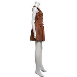 Juniors Madden Girl Suede Sleeveless Drop Waist Bow Skater Dress