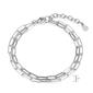 Forever Facets Sterling Silver Paperclip Chain Bracelet - image 2