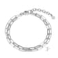 Forever Facets Sterling Silver Paperclip Chain Bracelet - image 2