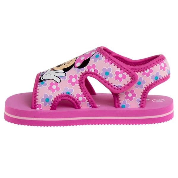 Little Girls Disney Minnie Mouse Hook and Loop Sandals