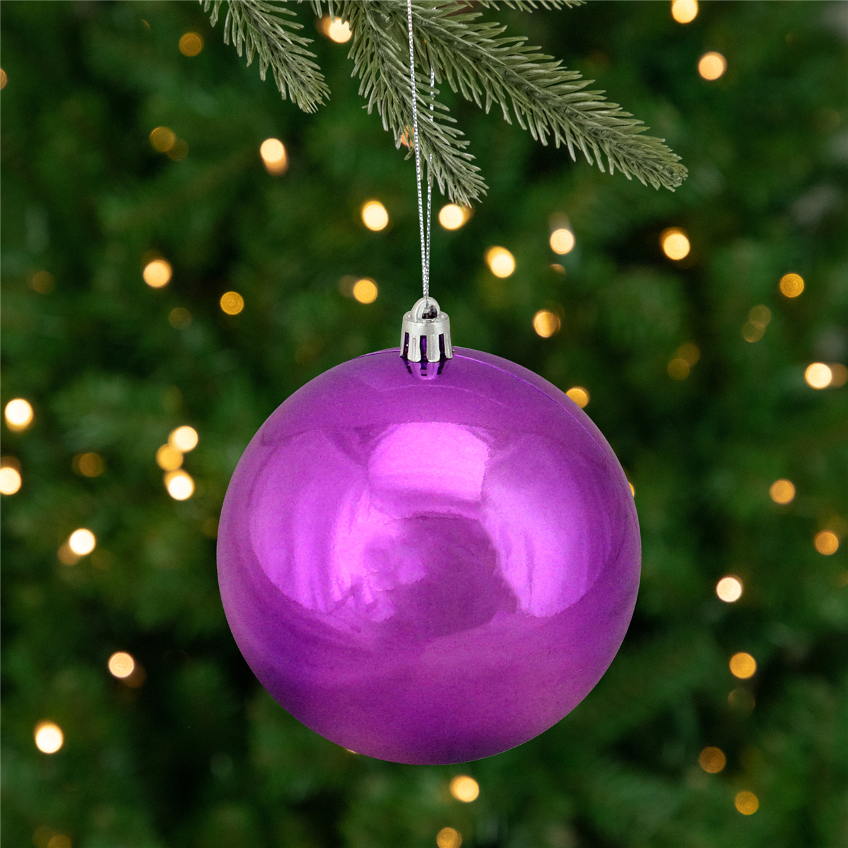 Northlight Shiny Purple Shatterproof Christmas Ball Ornament