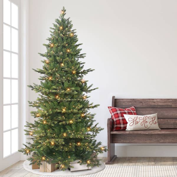 Puleo International 7.5ft. Pre-Lit Slim Royal Douglas Fir Tree