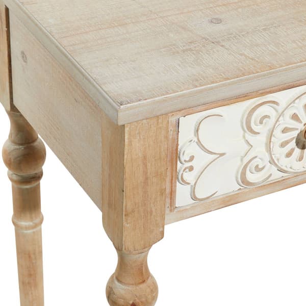 9th & Pike® Brown Farmhouse Wood Console Table