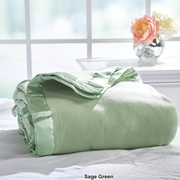 Satin Trim Polar Fleece Reversible Blanket