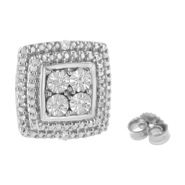 Diamond Classics&#8482; Sterling Silver Diamond Stud Earrings