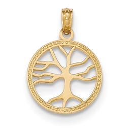 Gold Classics(tm) 14kt. Small Tree of Life Round Pendant
