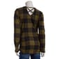 Womens Maternity Due Time Long Sleeve Plaid Cinch Tee - image 3