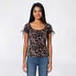 Juniors Wallflower Layla Yum Jersey Scoop Neck Button Front Top - image 1