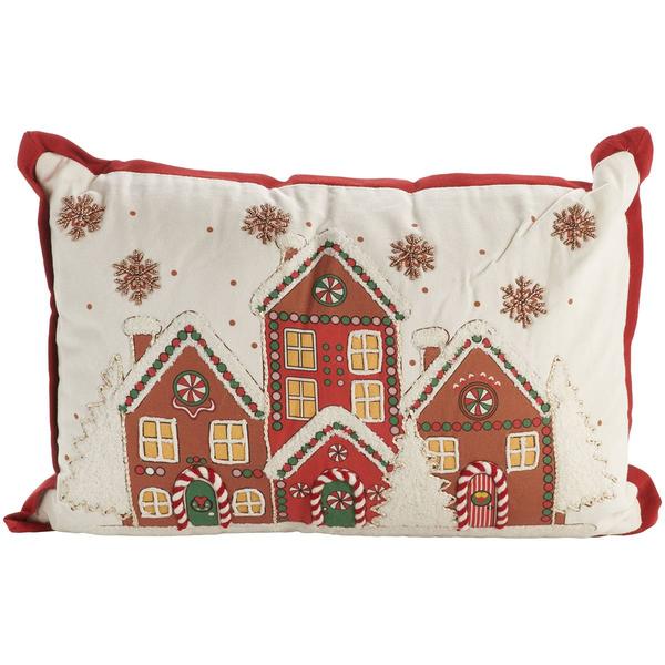 Gingerbread Village Decorative Pillow - 12x18