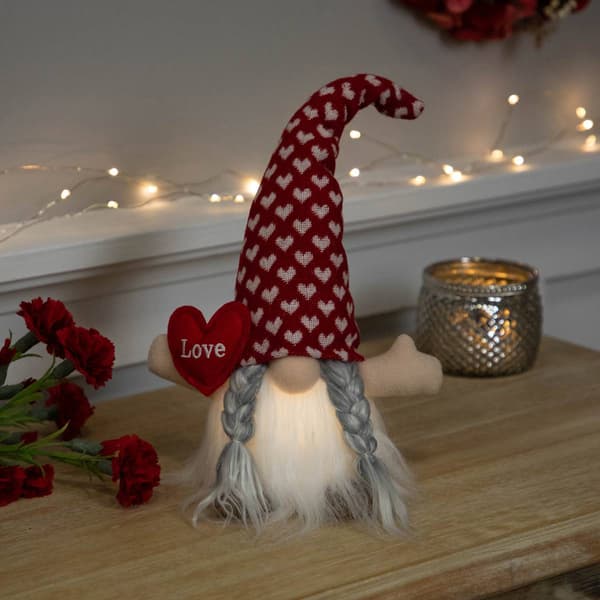 Northlight Seasonal LED Valentine''s Day Girl Gnome Figurine