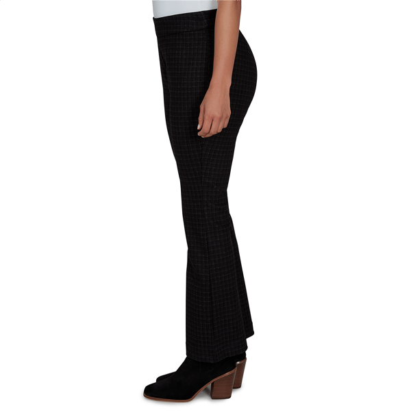 Womens Emaline Country Code Plaid Kick Flare Pull On Pants