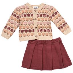 Baby Girl (12-24M) Nicole Miller 2pc. Knit Cardigan & Skirt Set